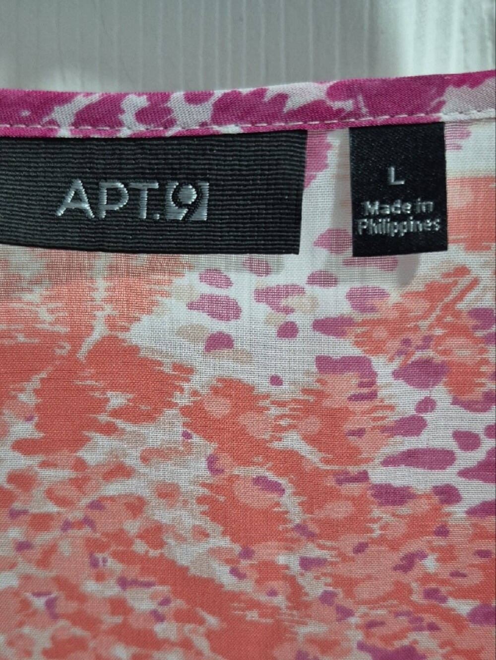 Apt. 9 Pink, Coral & Lavender Floral Flutter Sleeve Blouse - Picture 2 of 4